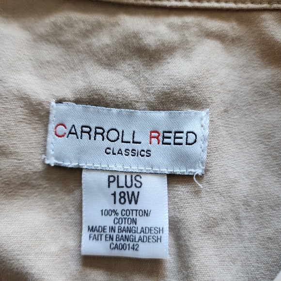 Carroll Reed tan quarter sleeves classic buttoned jacket,plus size 18W - Picture 7 of 9